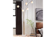 Taliya Champagne/White Arc Lamp - L725119 - Gate Furniture