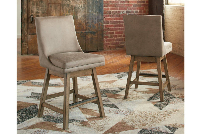 Tallenger Beige Counter Height Bar Stool (Set of 2) - Gate FurnitureBarstool
