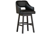 Tallenger Black/Dark Brown Bar Height Bar Stool (Set of 2) - Gate FurnitureBarstool