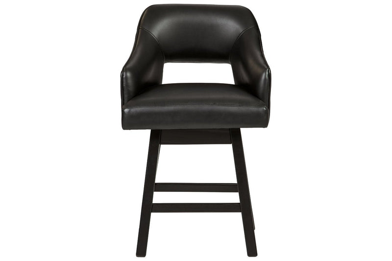 Tallenger Black/Dark Brown Counter Height Bar Stool (Set of 2) - Gate FurnitureBarstool