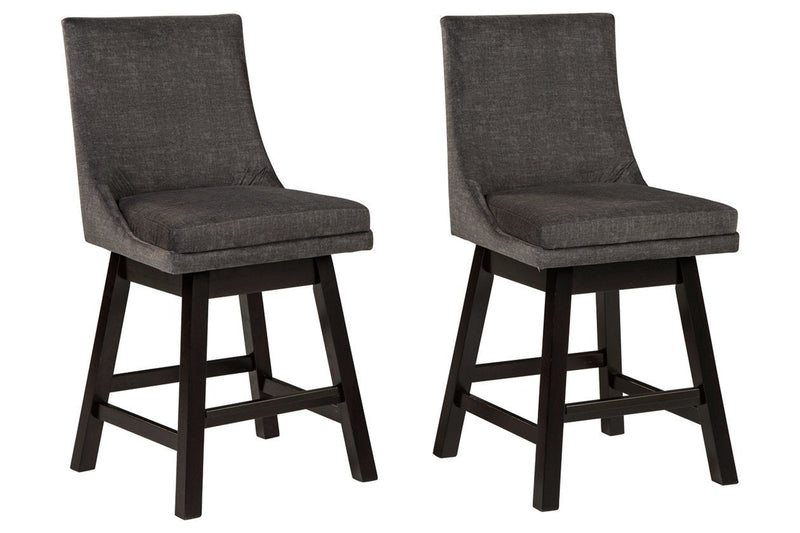 Tallenger Dark Gray Counter Height Bar Stool (Set of 2) - Gate FurnitureBarstool