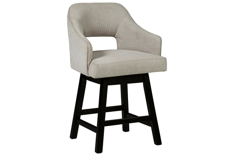 Tallenger White/Dark Brown Counter Height Bar Stool (Set of 2) - Gate FurnitureBarstool