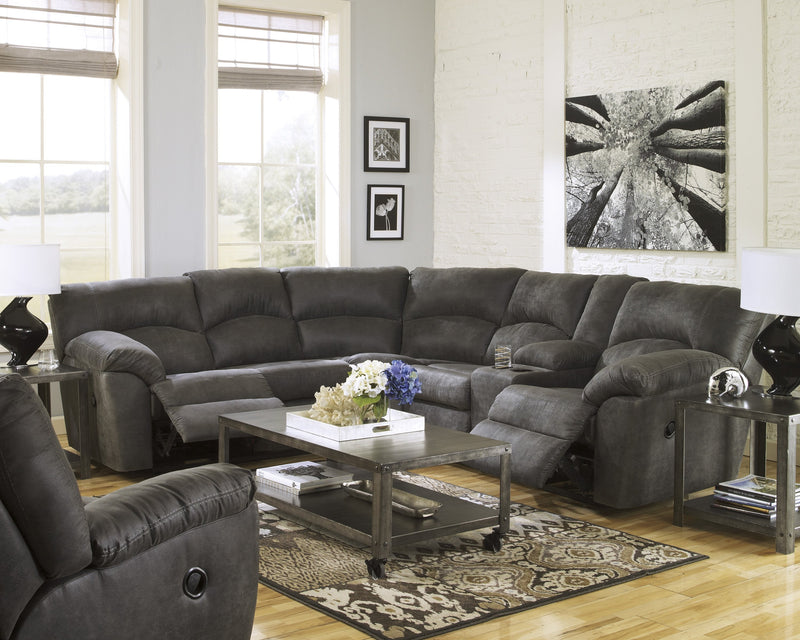 Tambo Pewter Reclining Sectional - Gate FurnitureSectional