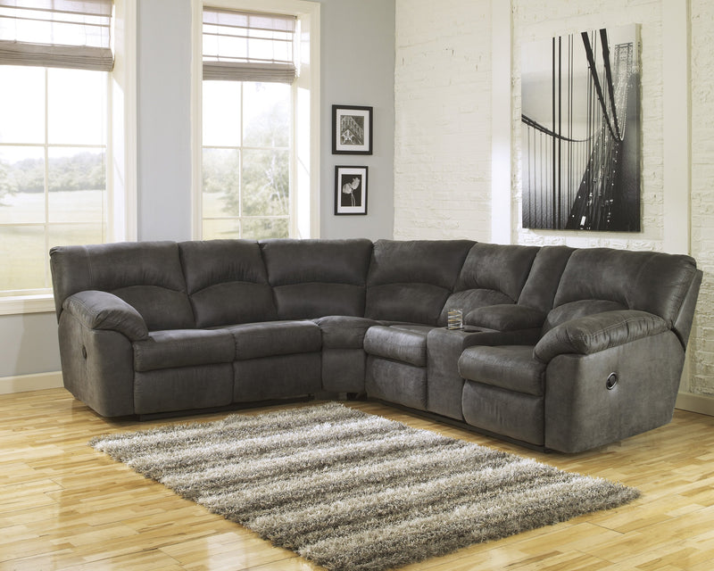 Tambo Pewter Reclining Sectional - Gate FurnitureSectional