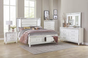Tamsin White LED Upholstered Storage Platform Bedroom Set - Gate FurnitureBedroom Set