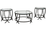 Tarrin Black Table (Set of 3) - Gate FurnitureOccasional Table Set