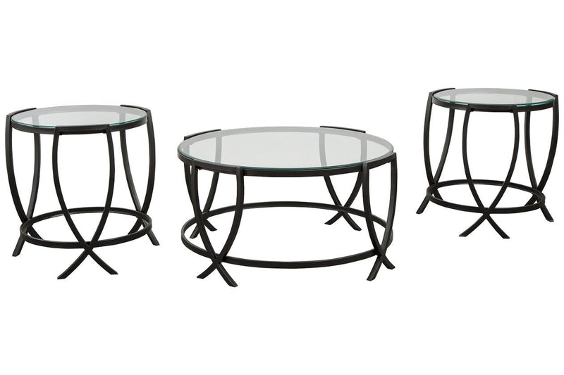 Tarrin Black Table (Set of 3) - Gate FurnitureOccasional Table Set