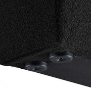 Terra Boucle Fabric Queen Bed Black - Gate FurnitureQueen Bed