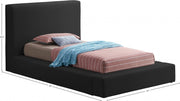 Terra Boucle Fabric Twin Bed Black - Gate FurnitureTwin Bed