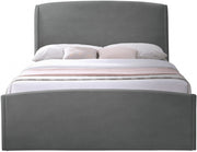 Tess Velvet King Bed (3 Boxes) Grey - Gate FurnitureKing Bed