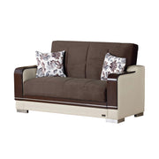Texas 63 in. Convertible Sleeper Loveseat in Brown with Storage - Gate FurnitureLoveseat