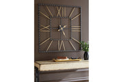 Thames Black/Gold Finish Wall Clock - Gate FurnitureOther Products
