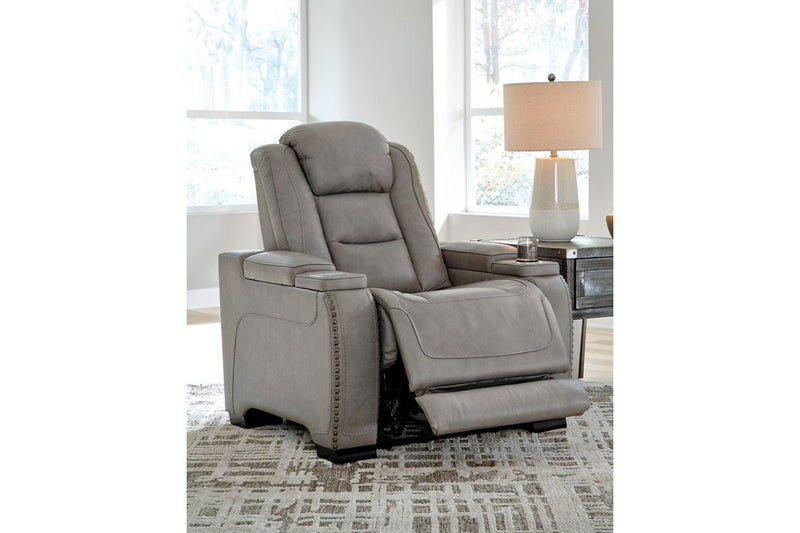The Man - Den Gray Power Recliner - Gate FurniturePower Recliner