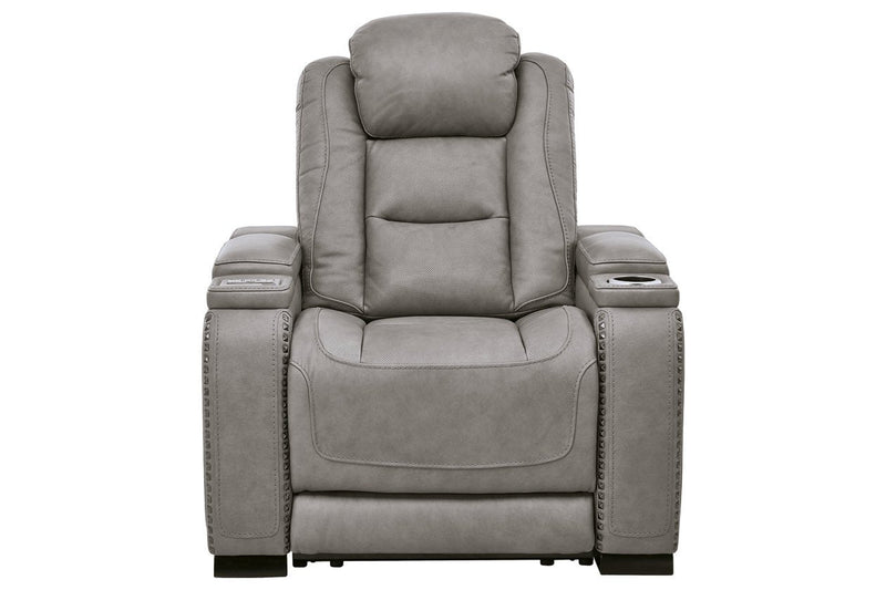 The Man - Den Gray Power Recliner - Gate FurniturePower Recliner