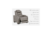 The Man - Den Gray Power Recliner - Gate FurniturePower Recliner