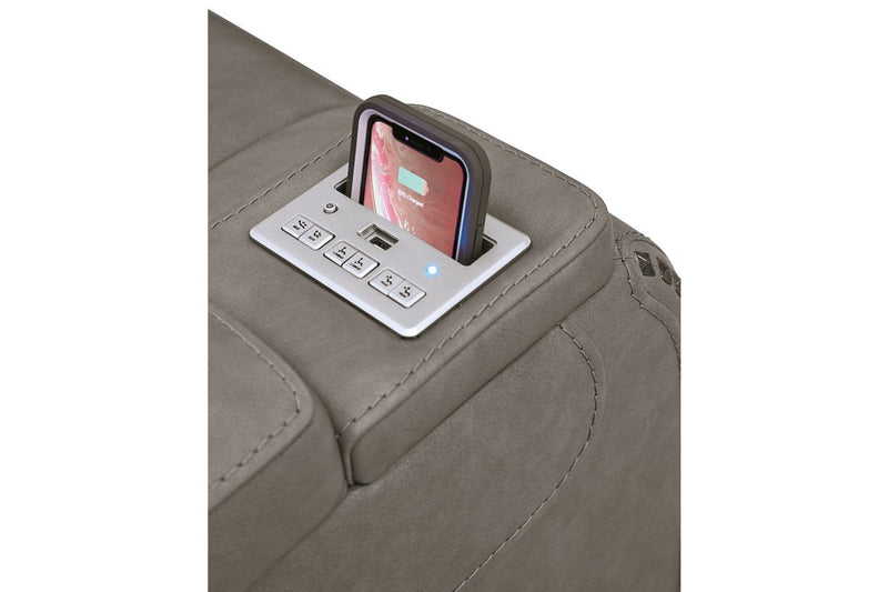 The Man - Den Gray Power Recliner - Gate FurniturePower Recliner
