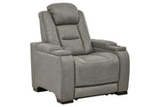 The Man - Den Gray Power Recliner - Gate FurniturePower Recliner
