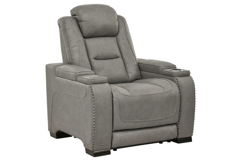 The Man - Den Gray Power Recliner - Gate FurniturePower Recliner