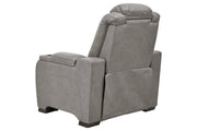 The Man - Den Gray Power Recliner - Gate FurniturePower Recliner