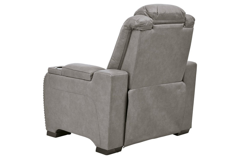 The Man - Den Gray Power Recliner - Gate FurniturePower Recliner