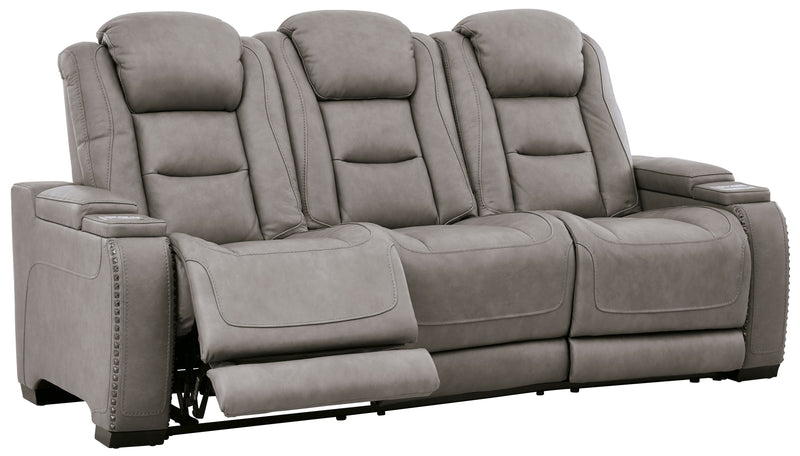 The Man - Den Gray Power Reclining Sofa - Gate FurniturePower Reclining Sofa