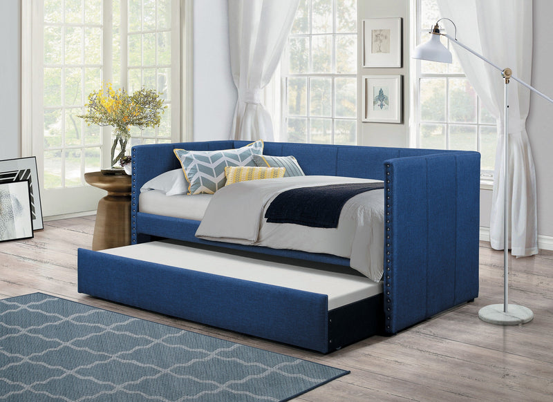 Therese Blue Daybed with Trundle - Gate FurnitureDaybed