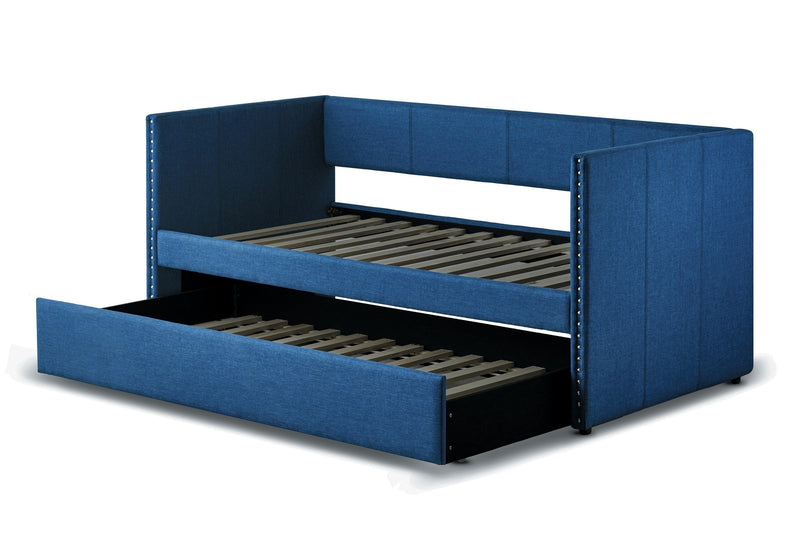 Therese Blue Daybed with Trundle - Gate FurnitureDaybed