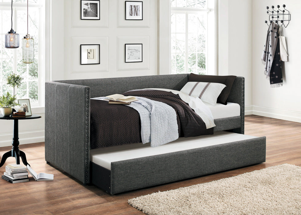 Therese Gray Daybed with Trundle - 4969GY - Gate Furniture