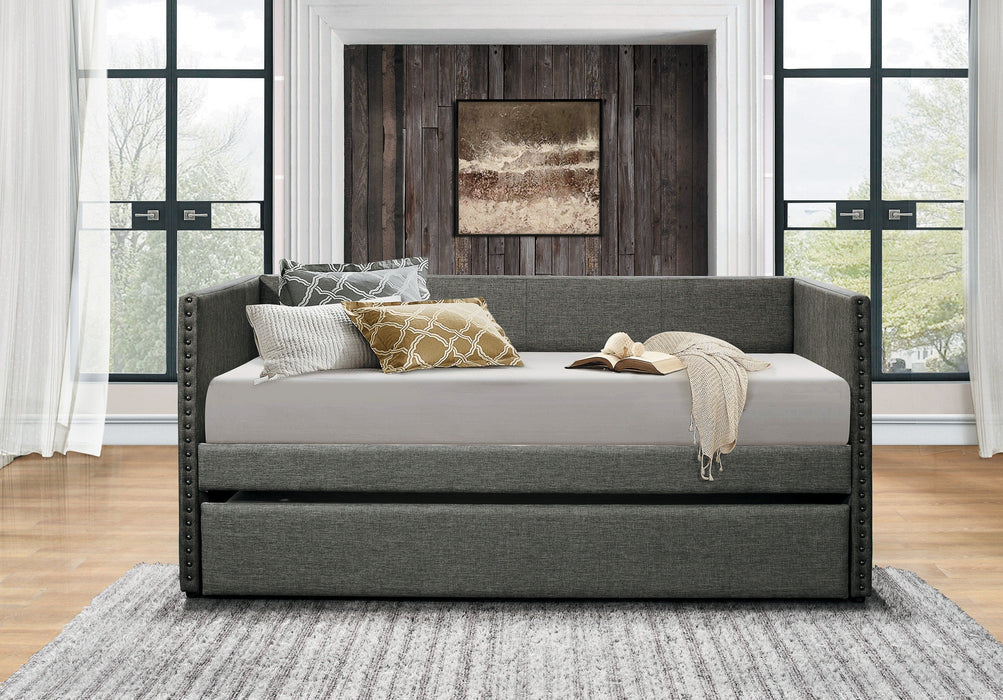 Therese Gray Daybed with Trundle - 4969GY - Gate Furniture