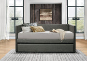 Therese Gray Daybed with Trundle - Gate FurnitureDaybed