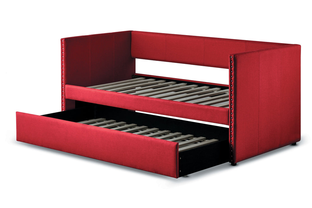 Therese Red Daybed with Trundle - 4969RD - Gate Furniture