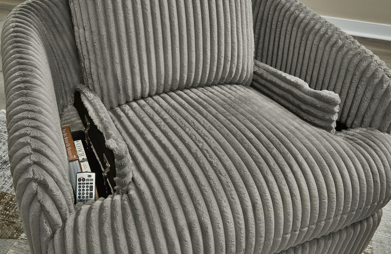 Tie-Breaker Fog Swivel Glider Recliner - 9490361