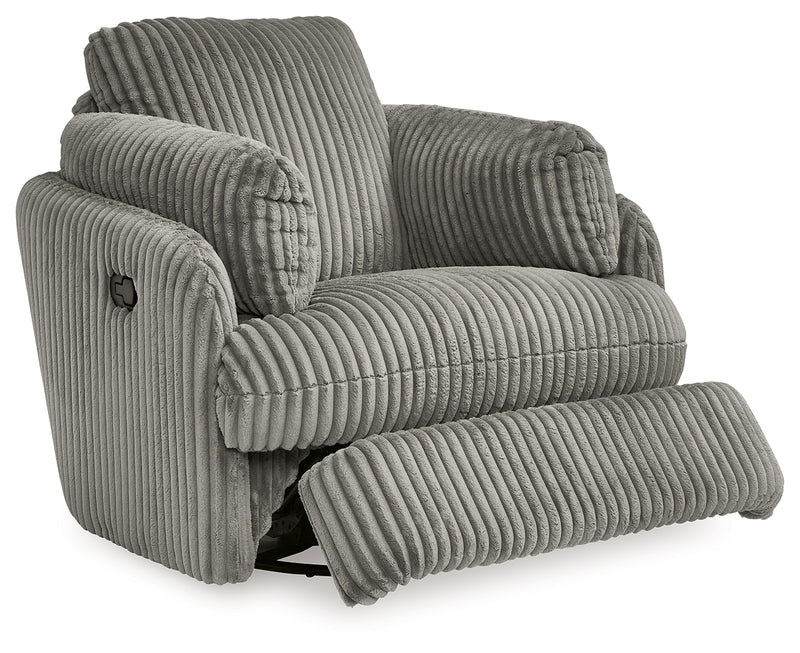 Tie-Breaker Fog Swivel Glider Recliner - 9490361