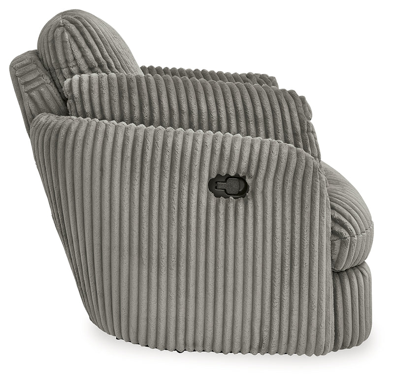 Tie-Breaker Fog Swivel Glider Recliner - 9490361