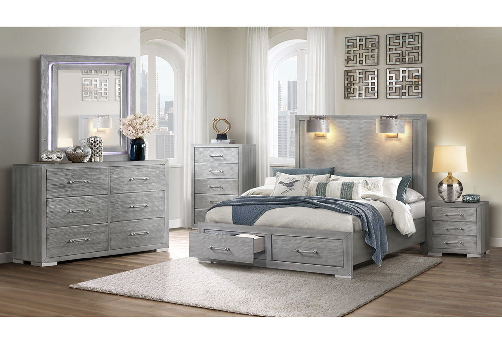 Tiffany Silver Full Bed Group - TIFFANY-SILVER-FBG - Gate Furniture