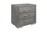 Tiffany Silver Nightstand - Gate FurnitureNightstand
