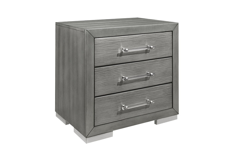 Tiffany Silver Nightstand - Gate FurnitureNightstand