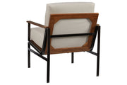 Tilden Ivory/Brown Accent Chair - Gate FurnitureAccent Chair