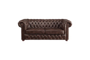 Tiverton Brown Faux Leather Living Room Set - Gate FurnitureLiving Room Set