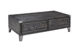 Todoe Dark Gray Coffee Table with Lift Top - T901-9 - Gate Furniture