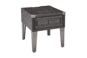 Todoe Dark Gray End Table with USB Ports & Outlets - Gate FurnitureEnd Table