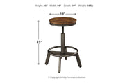 Torjin Brown/Gray Counter Height Stool (Set of 2) - Gate FurnitureBarstool