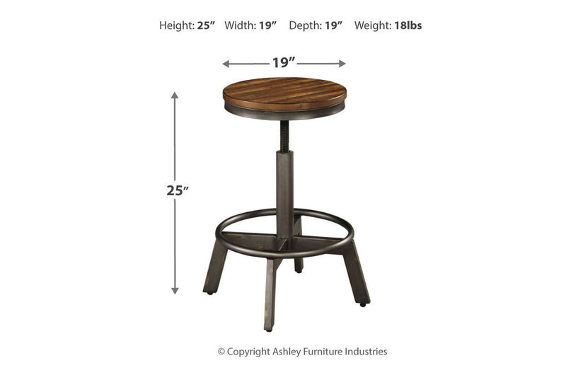 Torjin Brown/Gray Counter Height Stool (Set of 2) - Gate FurnitureBarstool