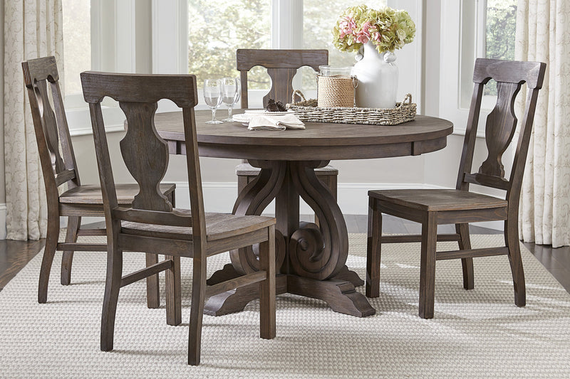 Toulon Dark Oak Round Dining Set - Gate FurnitureDining Room Set
