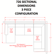 Tracling Slate LAF Sectional - Gate Furniture