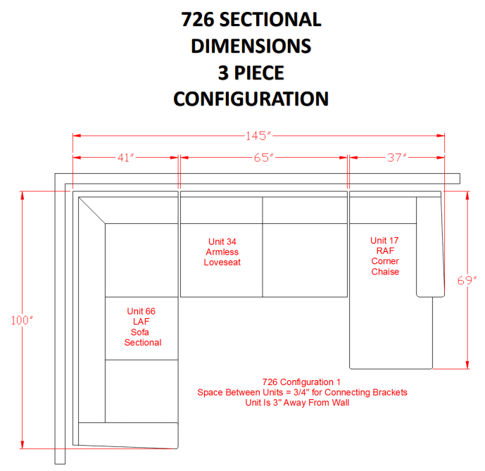Tracling Slate RAF Sectional - Gate Furniture