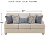 Traemore Linen Living Room Set - Gate Furniture