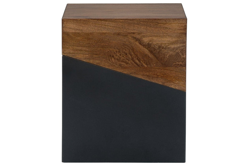 Trailbend Brown/Gunmetal Accent Table - Gate FurnitureTable