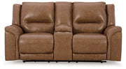 Trasimeno Power Reclining Loveseat with Console - Gate FurniturePower Reclining Loveseat