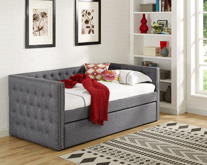 Trina Gray Twin Daybed with Trundle - Gate Furniture